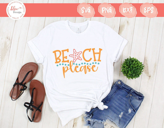 Beach Please - SVG, PNG, DXF, EPS SVG Elsie Loves Design 
