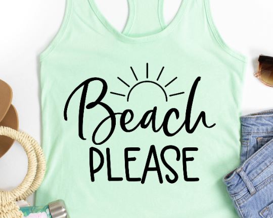 Beach Please SVG - Summer SVG - Vacation SVG - Beach SVG SVG She Shed Craft Store 