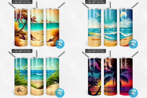 Beach Png Tumbler Bundle Sublimation Regulrcrative 