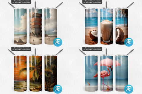 Beach Png Tumbler Bundle Sublimation Regulrcrative 