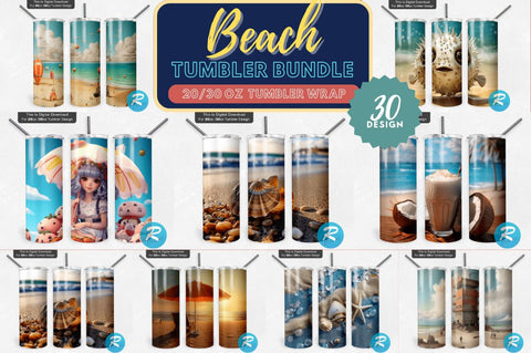 Beach Png Tumbler Bundle Sublimation Regulrcrative 