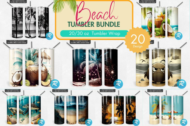 Beach Png Tumbler Bundle Sublimation Regulrcrative 