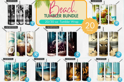Beach Png Tumbler Bundle Sublimation Regulrcrative 
