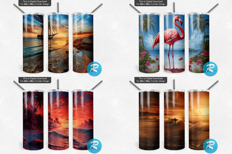 Beach Png Tumbler Bundle Sublimation Regulrcrative 