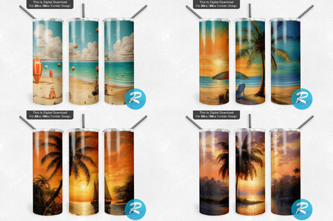 Beach Png Tumbler Bundle Sublimation Regulrcrative 