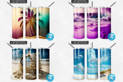 Beach Png Tumbler Bundle Sublimation Regulrcrative 