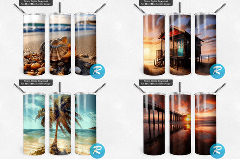 Beach Png Tumbler Bundle Sublimation Regulrcrative 