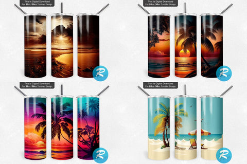 Beach Png Tumbler Bundle Sublimation Regulrcrative 
