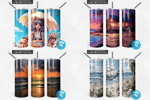 Beach Png Tumbler Bundle Sublimation Regulrcrative 