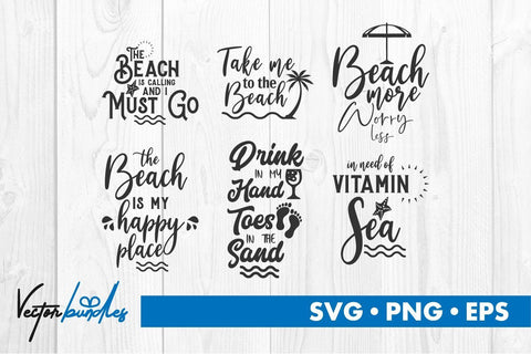 Beach quote bundle svg SVG vectorbundles 