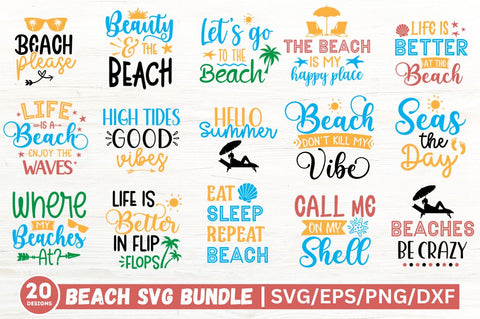 Beach Quotes SVG bundle SVG SH_Tee store 