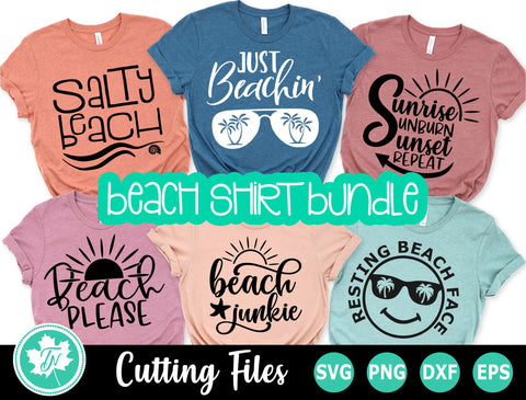 Beach Shirt Mini Bundle 6 Pack SVG TrueNorthImagesCA 