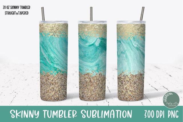 Beach Skinny Tumbler PNG-Summer 20 oz Tumbler Wrap Sublimation Linden Valley Designs 