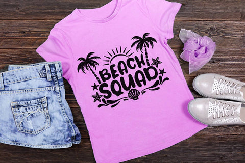 Beach Squad| Summer Vacation SVG Cutting Files. SVG CosmosFineArt 