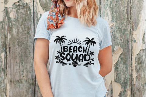 Beach Squad| Summer Vacation SVG Cutting Files. SVG CosmosFineArt 