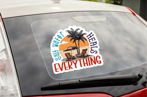 Beach Sticker Bundle Sublimation Regulrcrative 