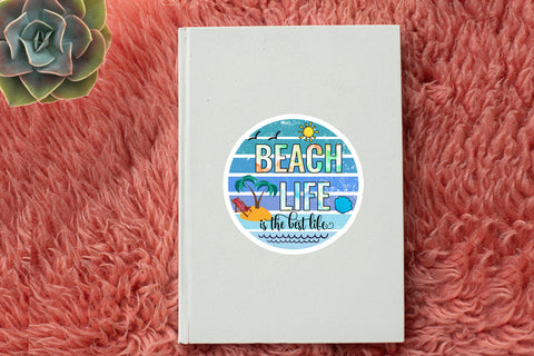 Beach Stickers Bundle I Printable Beach Theme Stickers SVG Happy Printables Club 