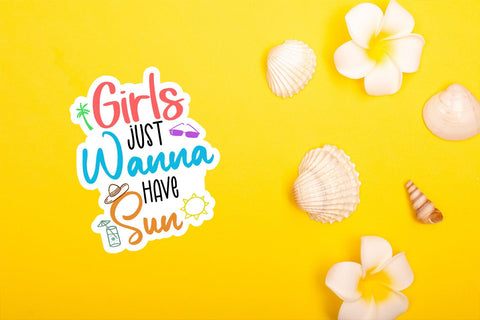 Beach Stickers Bundle I Summer Theme Stickers Bundle SVG Happy Printables Club 