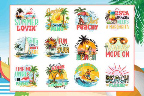 Beach sublimation Bundle, Summer sublimation Bundle Sublimation Regulrcrative 