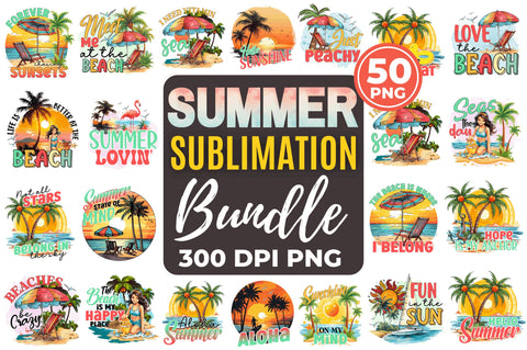 Beach sublimation Bundle, Summer sublimation Bundle Sublimation Regulrcrative 