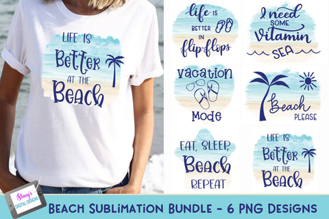 Beach Sublimation Bundle | Summer Sublimation Designs Sublimation Stacy's Digital Designs 