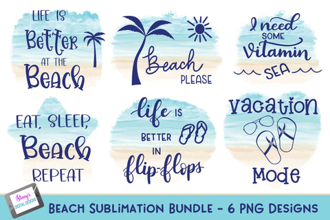 Beach Sublimation Bundle | Summer Sublimation Designs Sublimation Stacy's Digital Designs 