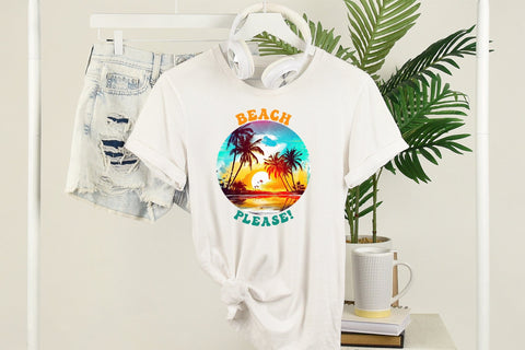Beach Sublimation Design, Beach Please Sublimation CraftLabSVG 