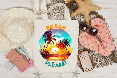 Beach Sublimation Design, Beach Please Sublimation CraftLabSVG 