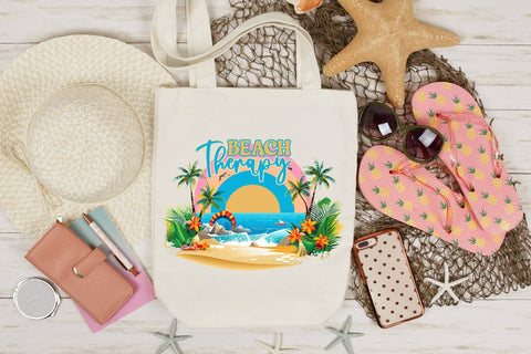 Beach Sublimation Design - Beach Therapy Sublimation CraftLabSVG 