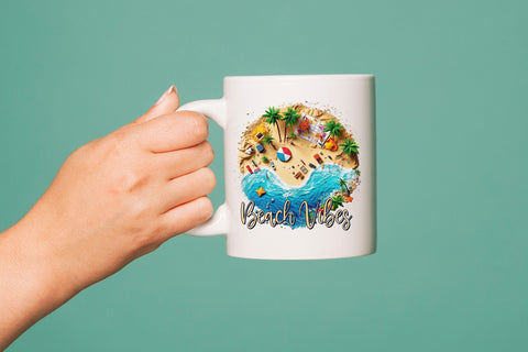 Beach Sublimation Design | Beach Vibes Sublimation CraftLabSVG 