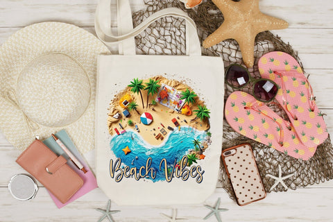 Beach Sublimation Design | Beach Vibes Sublimation CraftLabSVG 
