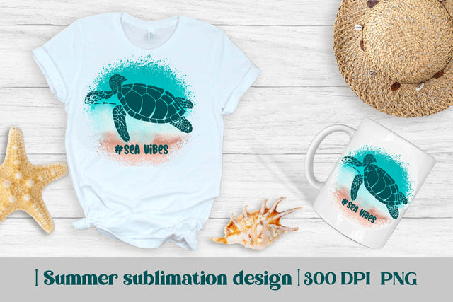 Beach sublimation design | Turtle sublimation Sublimation Svetana Studio 
