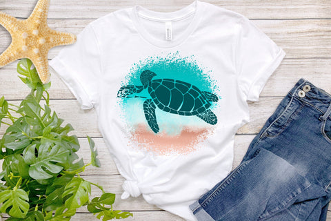 Beach sublimation design | Turtle sublimation Sublimation Svetana Studio 