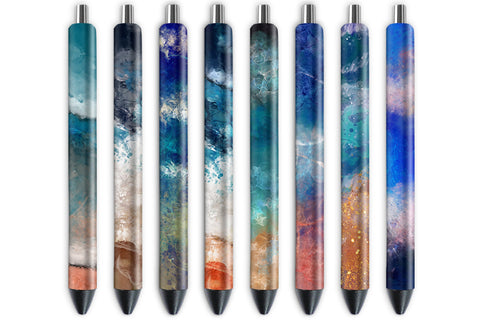 Beach Sublimation Pen Wrap Designs, Ocean Waves Pen Wrap Sublimation Natasha Prando 
