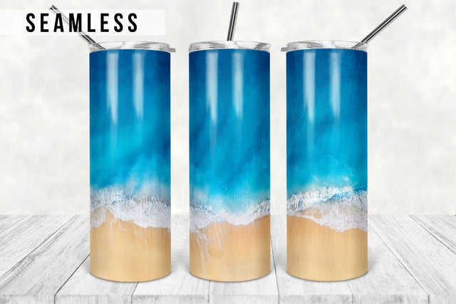 Beach Sublimation Tumbler Designs Beach 20oz Skinny Tumbler Wraps Templates - PNG Digital Download Sublimation TumblersByPhill 