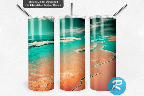 Beach Summer 20 oz / 30 oz Tumbler PNG Sublimation Regulrcrative 