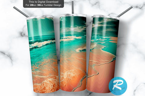 Beach Summer 20 oz / 30 oz Tumbler PNG Sublimation Regulrcrative 