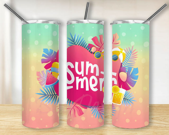 Beach Summer Tumbler Wrap Summer Beach Rules Designs Downloads 20oz Skinny Tumbler Sublimation Sublimation BouDesign 