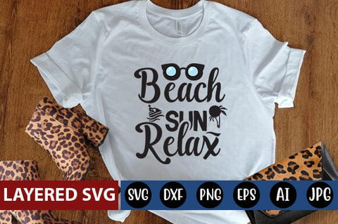 Beach Sun Relax Svg Cut File SVG Blessedprint 