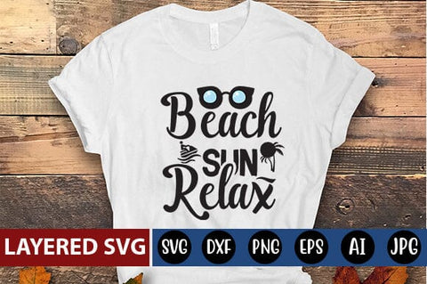 Beach Sun Relax Svg Cut File SVG Blessedprint 