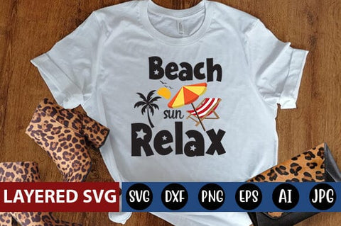 Beach Sun Relax Svg Cut File SVG Blessedprint 