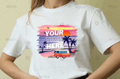 Beach Sunset Watercolor Sublimation Bundle Sublimation Regulrcrative 