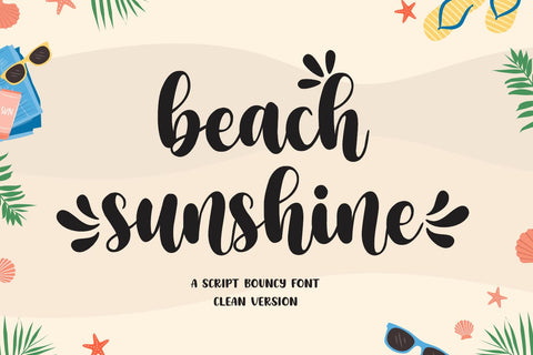 Beach Sunshine - Clean Version Font Mozarella 