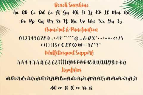 Beach Sunshine - Clean Version Font Mozarella 