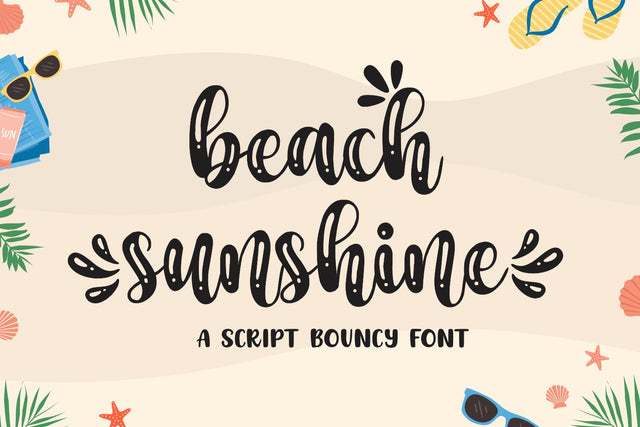 Beach Sunshine - Texture Version Font Mozarella 