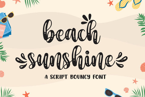 Beach Sunshine - Texture Version Font Mozarella 