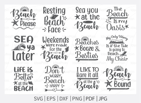 Beach SVG, Beach designs, Beach please, Sea You at the Beach, Beach bound, Life is better by the beach, Summer Svg, Beach Life Svg, SVG Dinvect 