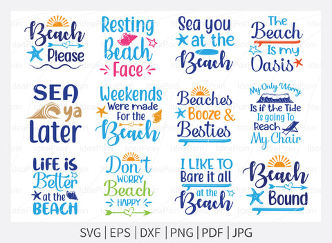 Beach SVG, Beach designs, Beach please, Sea You at the Beach, Beach bound, Life is better by the beach, Summer Svg, Beach Life Svg, SVG Dinvect 