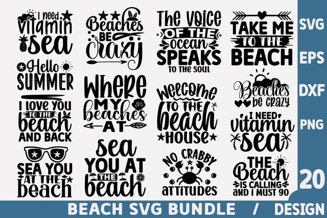 Beach SVG Bundle Cut File SVG akazaddesign 