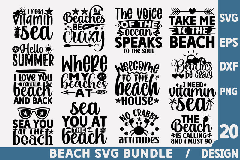 Beach SVG Bundle Cut File SVG akazaddesign 